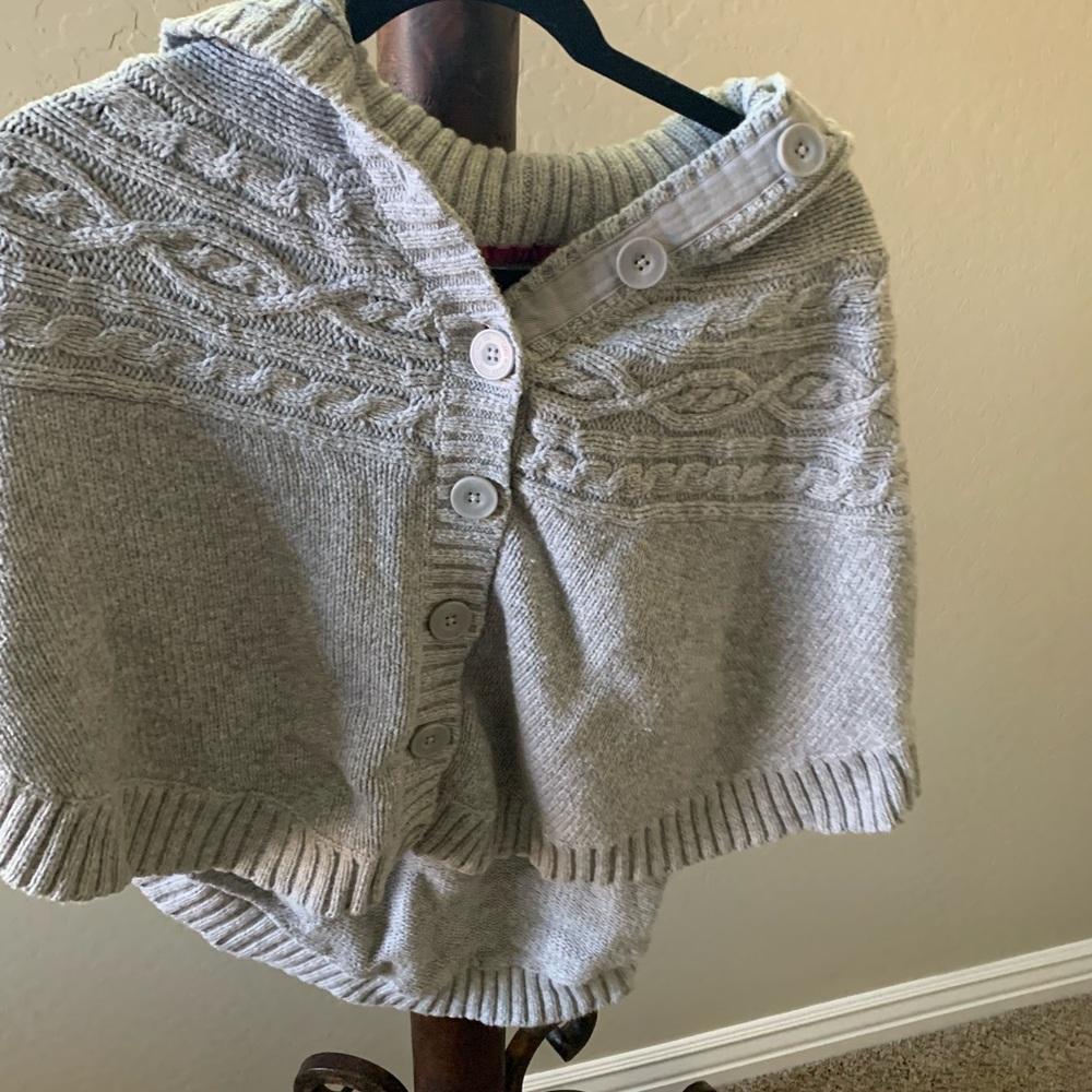 Grey poncho